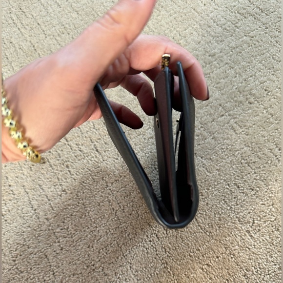 Coach Slip Zip Wallet. NWOT. Black with gold zipper. - Picture 5 of 11